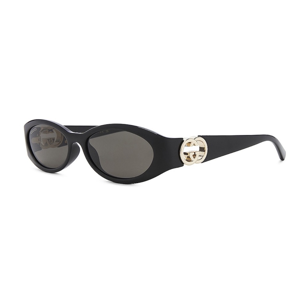 Gucci Hailey Oval Sunglasses in Black